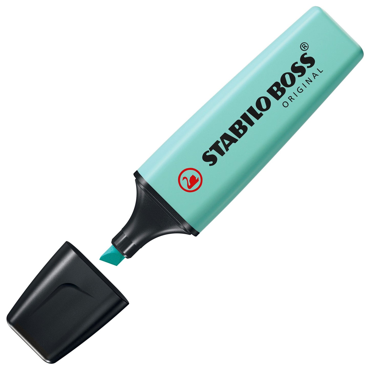Surligneur Stabilo boss pastel turquoise - pointe biseautée