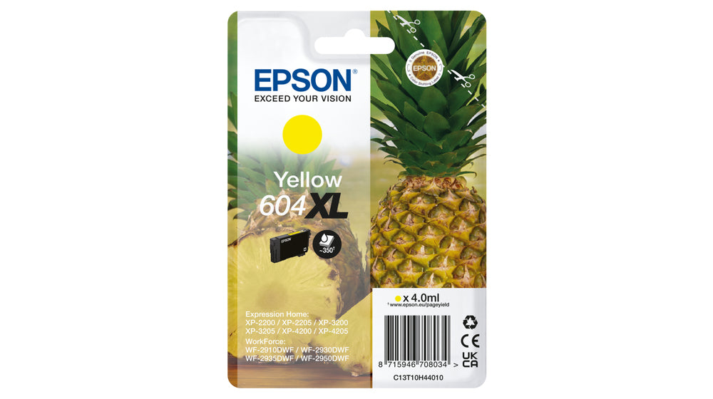 Cartouche d'encre Epson  jaune ananas - rendement élevé 350 pages
