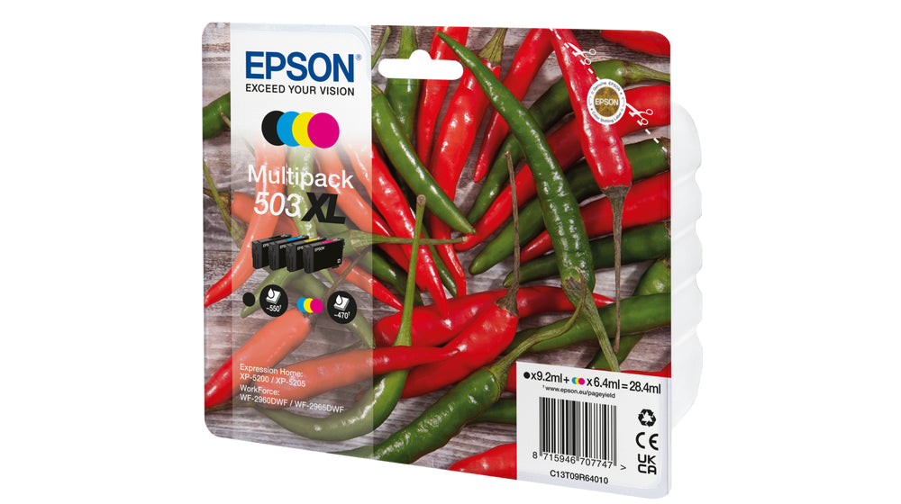 Cartouche Epsons d'encre xl - pack 4 couleurs haute capacité
