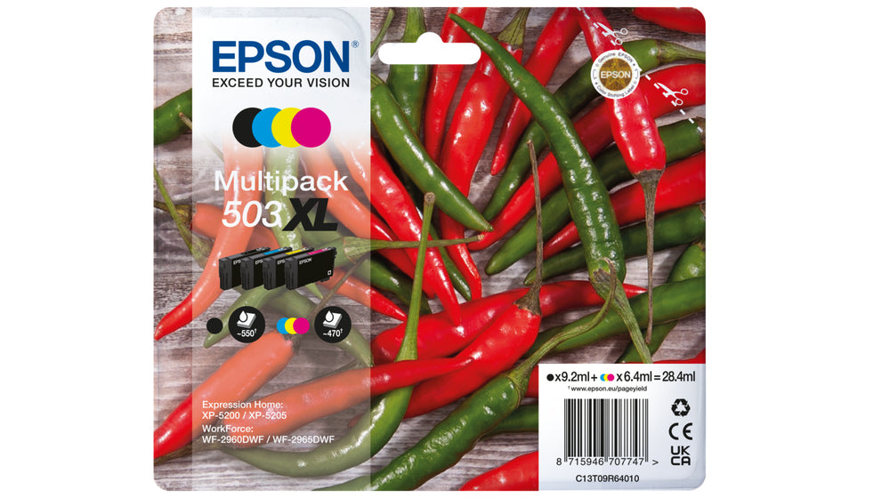 Cartouche Epsons d'encre xl - pack 4 couleurs haute capacité