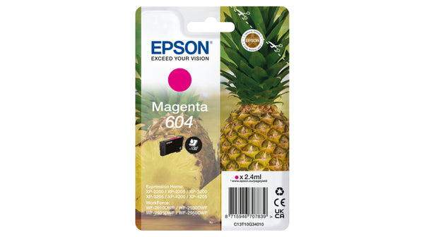 Cartouche Epson magenta - rendement standard 604 pages