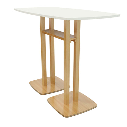 Table haute 4 personnes -plateau blanc