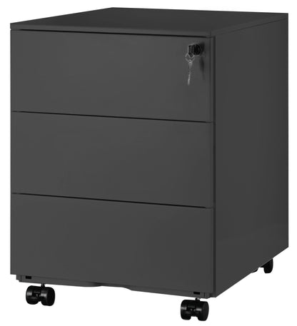 Caisson de bureau métal  3 tiroirs  pro- anthracite