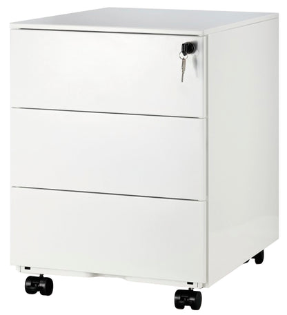 Caisson de bureau métal  3 tiroirs pro -blanc