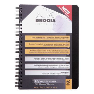 Cahier répertoire  adressbook reliure spirale a5 160p