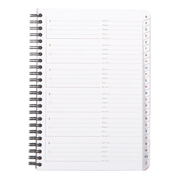 Cahier répertoire  adressbook reliure spirale a5 160p