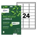 Etiquettes laser Recylées  63.5X33.9 -15 feuilles -360 étiquettes