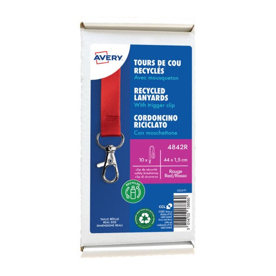 Lacet text.recyc p/badge p/10rouge