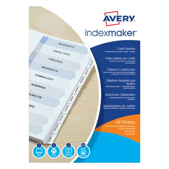 Intercalaires A4+ personnalisable index marker 6 positions