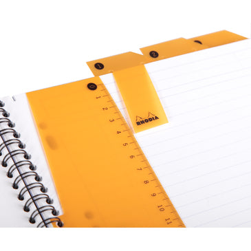 Cahier notebook rhodiactive a5+ spirales 160pages ligné