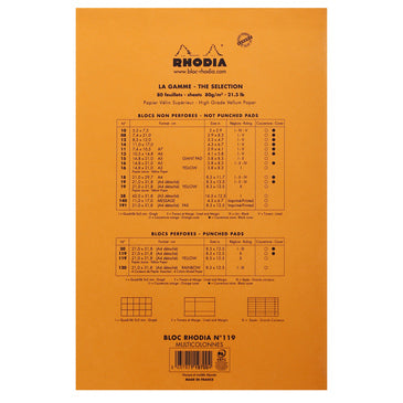Bloc Rhodia 210x320 Audit 80g 80 feuilles