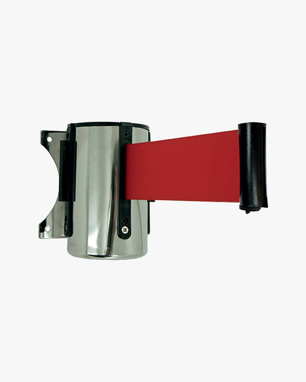 Enrouleur mural à sangle Viso Rouge Argent 3m
