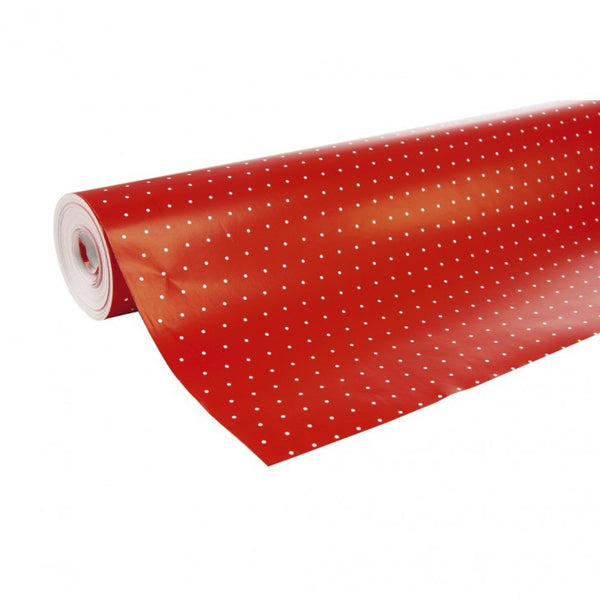 Papier emballage cadeaux  0,70x50m -poisrouge