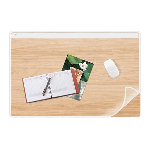 Sous-main blanc et hetre