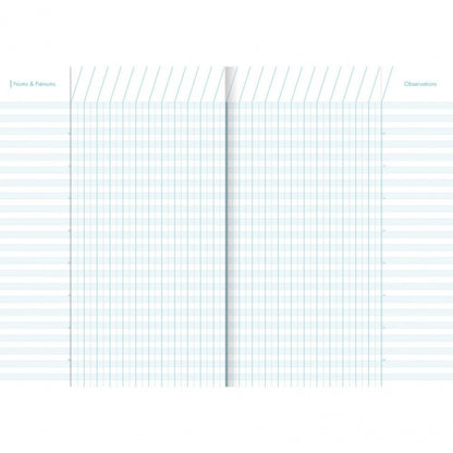 Cahier de note enseignant A4 pour 7 classes - 48 pages