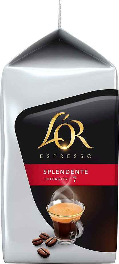 Dosettes tassimo espresso splendente - 16 tasses, intensité 7