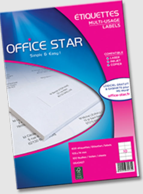 Etiquette  105x74mm 800 etiquettes, 100 feuilles