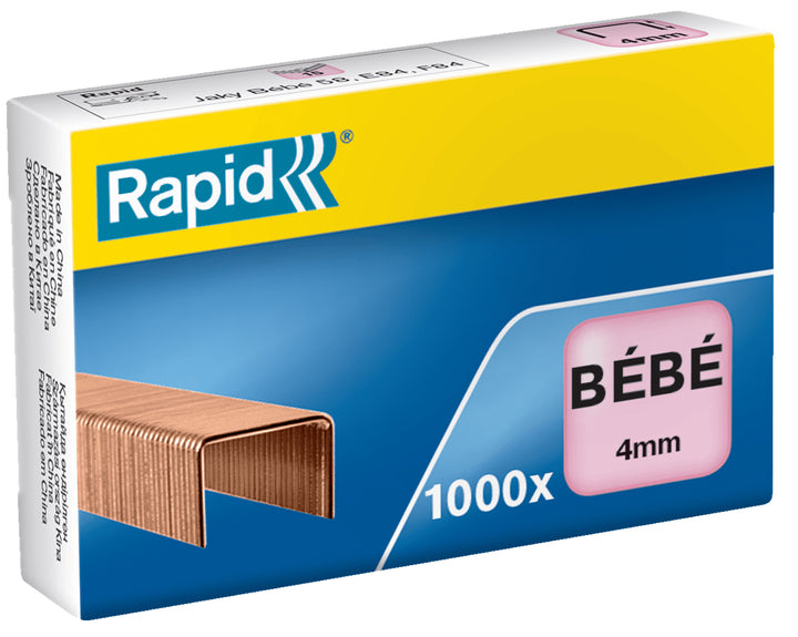 Agrafes bébé cuivrées - 1000 unités, 15 feuilles max