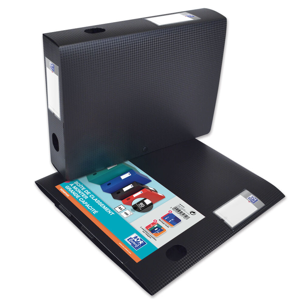 Boite Classement Memphis dos de 60mm a plat noir