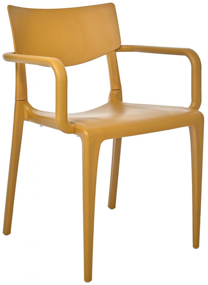 Fauteuil avec accoudoir color pop -moutarde