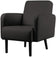 Fauteuil Lisboa Simili-Cuir Noir