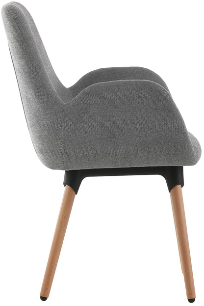 Fauteuil Shineo Gris avec Pieds Bois