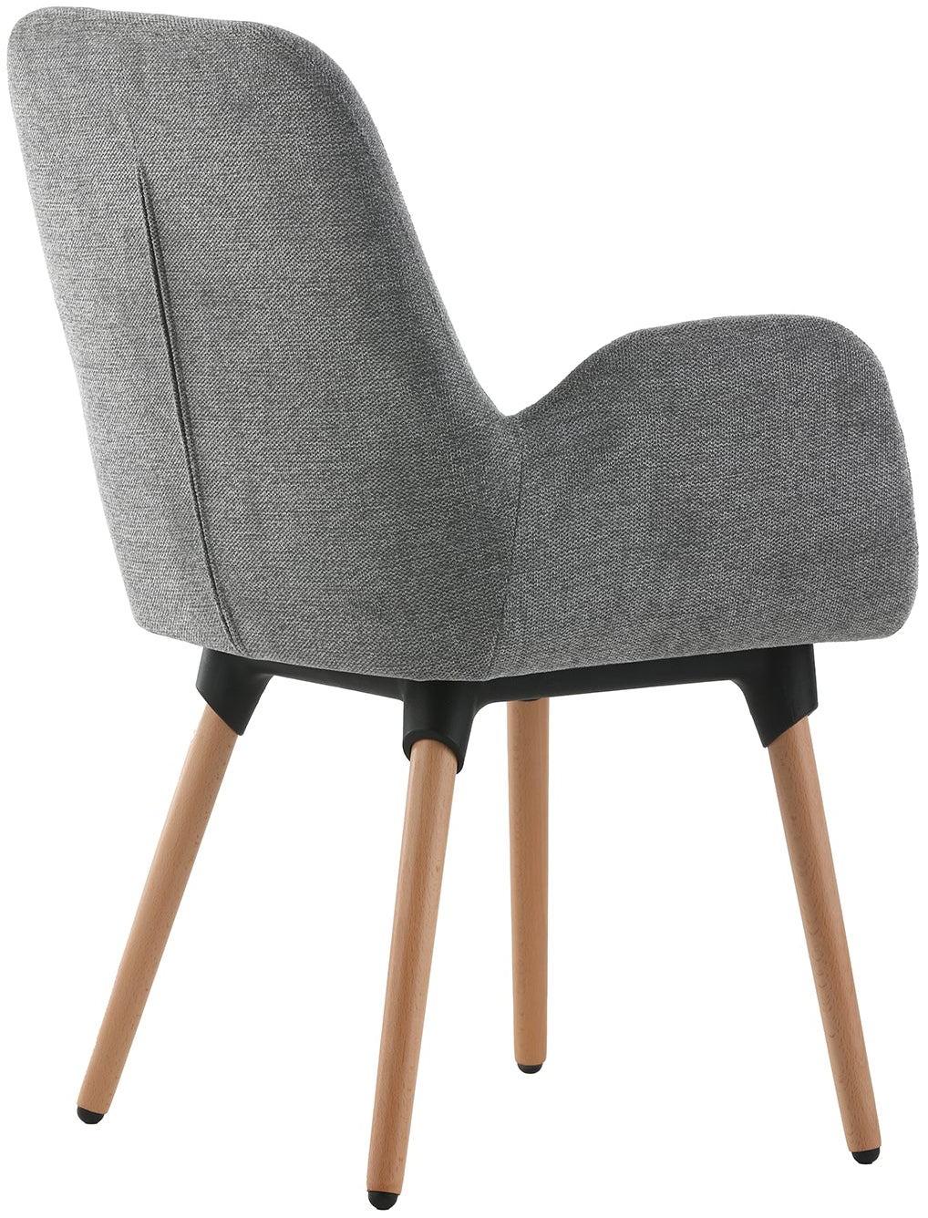 Fauteuil Shineo Gris avec Pieds Bois