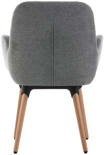 Fauteuil Shineo Gris avec Pieds Bois