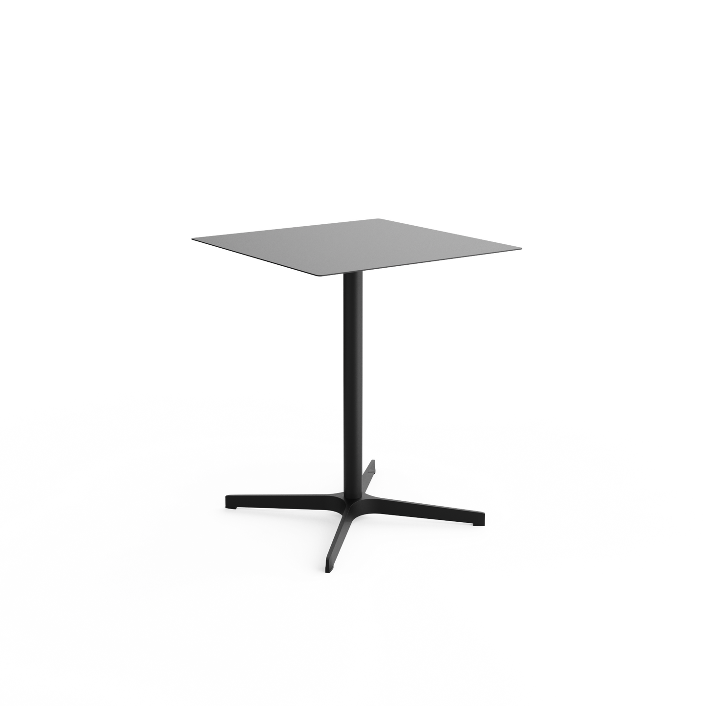 Table carrée métal - 70cmx70cm - noir -pour extérieur