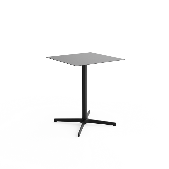 Table carrée métal - 70cmx70cm - noir -pour extérieur