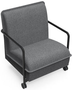 Fauteuil Lounge Gris - Confort et Élégance - Gris chiné - 1 place