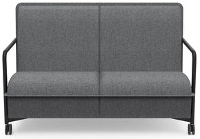 Canapé Lounge Gris - Confort et Élégance - Gris chiné - 2 places