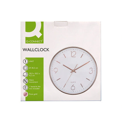 Horloge murale qc 30cm vx rose