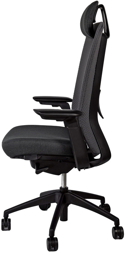 Fauteuil basileus maille 3d noir
