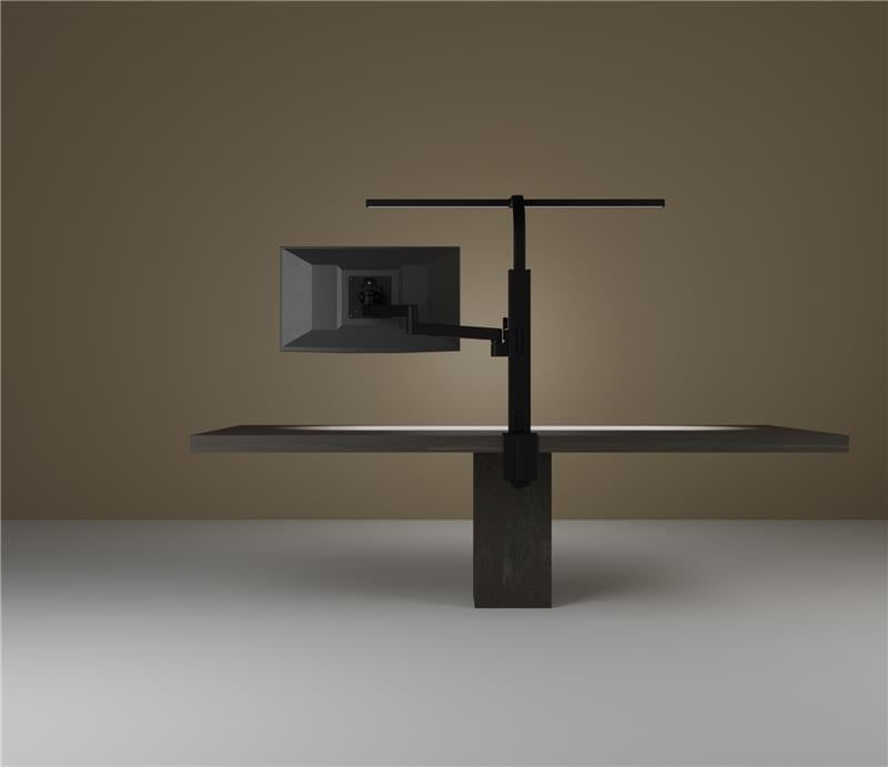 Bras Écran Simple Axio Noir - Support Articulé Bureau