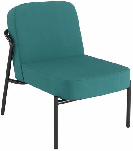 Fauteuil visiteur MEDSO rond bleu - Confort compact