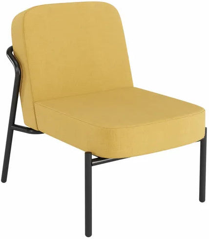 Fauteuil visiteur Medso S Rond - Confort et Durabilité - Jaune - 1 place