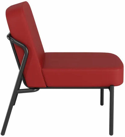 Fauteuil de Réunion MEDSO Rond - Confort - Similicuir Rouge - 1 place
