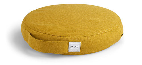 Coussin d'Assise Rond - Jaune Vif - Ø 40cm