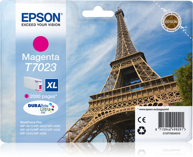 Cartouche Epson t7023 magenta xl - encre à pigments haute capacité