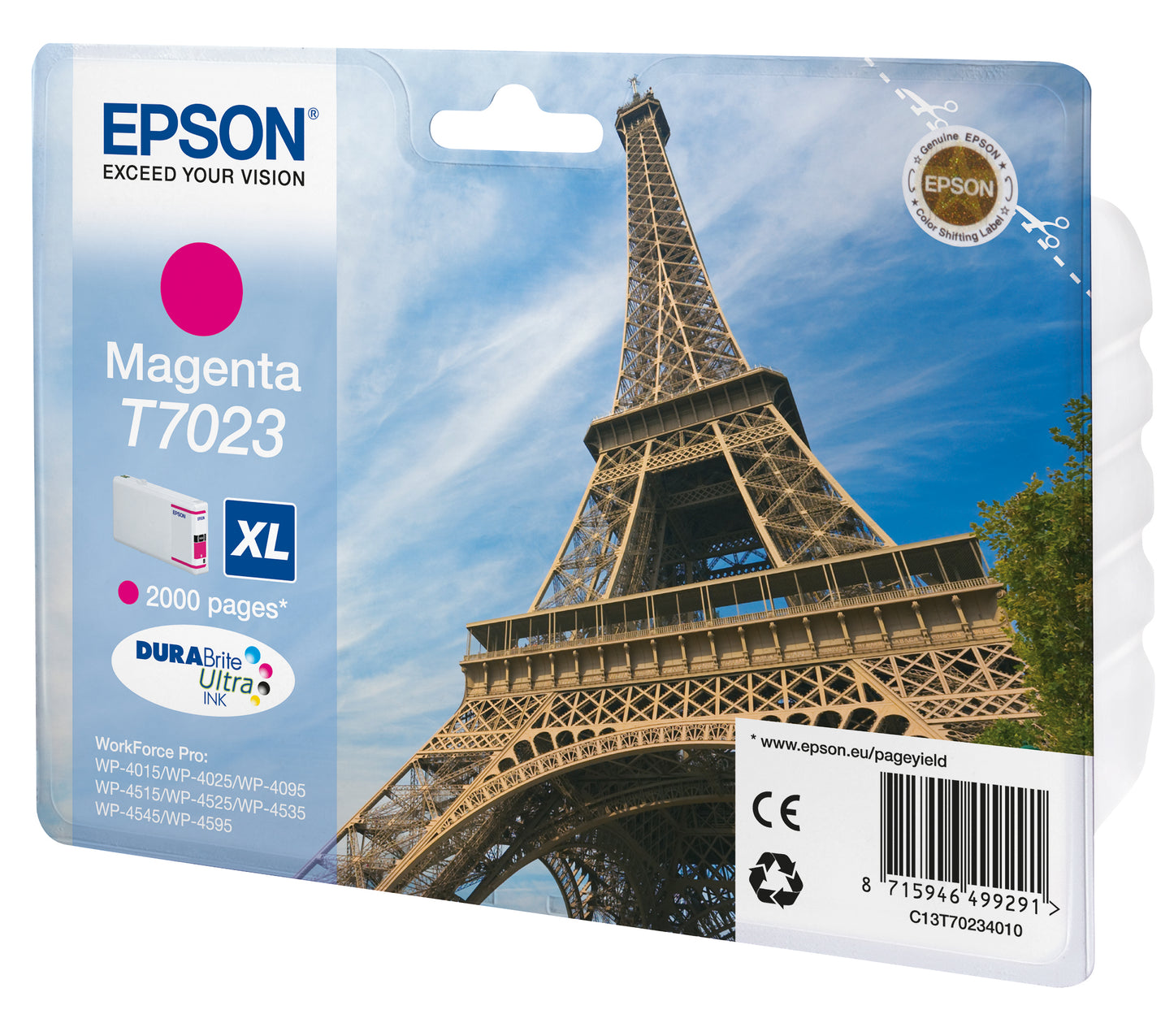 Cartouche Epson t7023 magenta xl - encre à pigments haute capacité