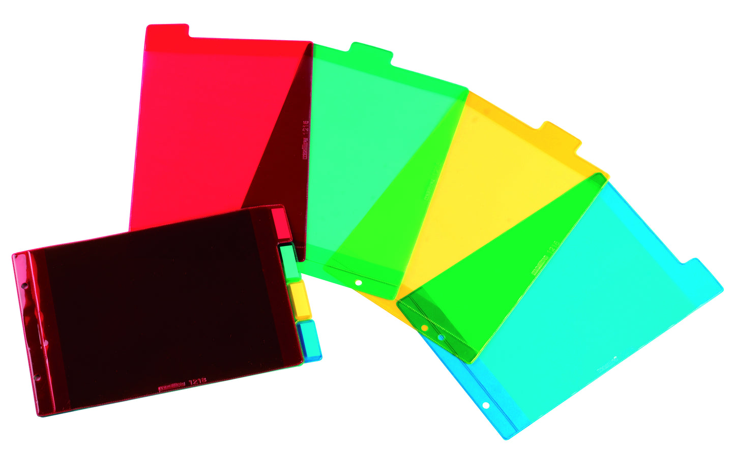 Intercalaires A5 4 trous 4 positions pvc cristal