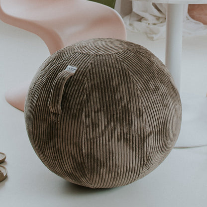 Ballon d'Assise Ergonomique - Velours Nougat 65cm