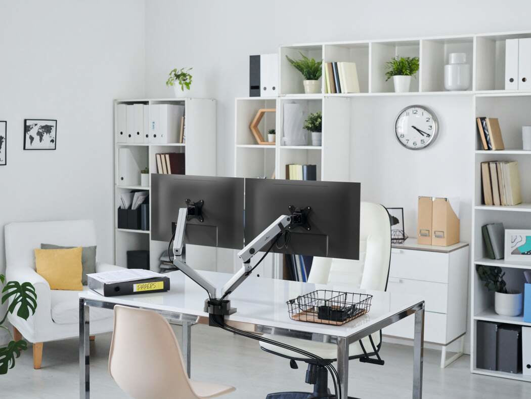 Support écran double - ergonomie et flexibilité