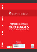 Feuillets mobiles A4 210x297- 5X5 - 200 pages