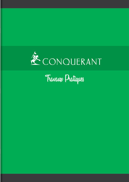Cahier de Travaux Pratiques A4 Conquerant Grands Carreaux Seyès/Uni Blanc 96 Pages