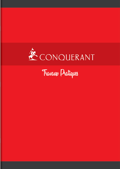 Cahier de Travaux Pratiques A4 Conquerant Grands Carreaux Seyès/Uni Blanc 96 Pages