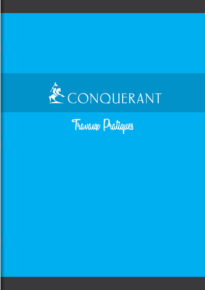 Cahier de Travaux Pratiques A4 Conquerant Grands Carreaux Seyès/Uni Blanc 96 Pages