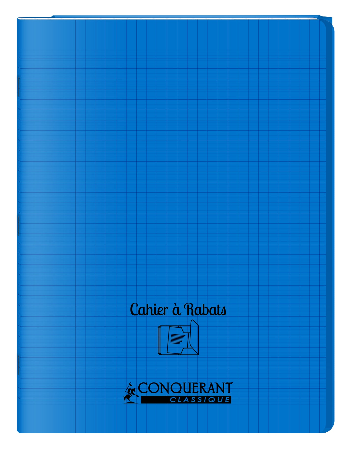 Cahier polypropylène avec rabat 48 pages seyes -24x32 bleu