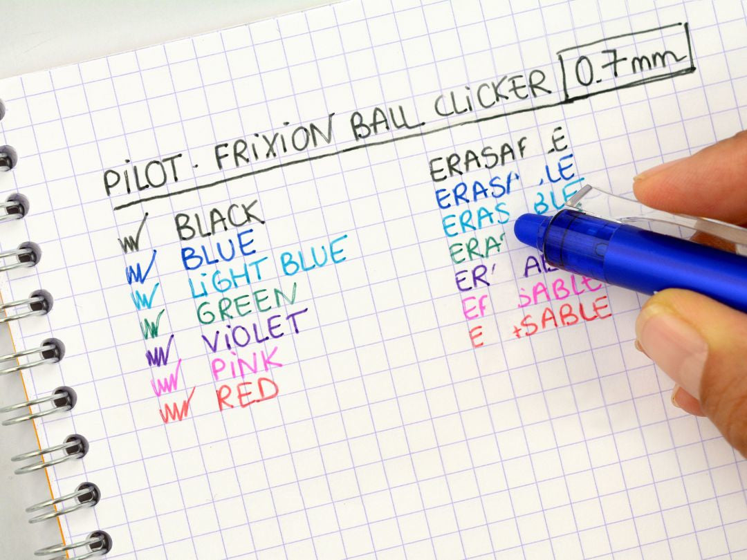 Stylo encre gel frixion  rétractable 0.7 - encre thermosensible encre bleu nuit